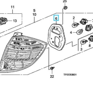 Honda Jazz 2012-2014 Tail Light Gasket