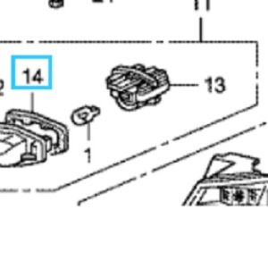 Honda Jazz 2009-2015 Number Plate Light Gasket