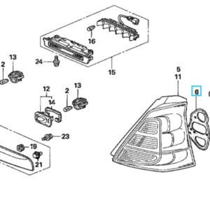 Honda Civic 5Door 2004-2005 Tail Light Gasket