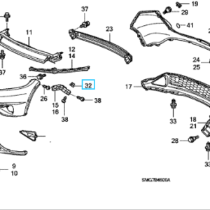 Honda Various Models Screw Grommet 5mm