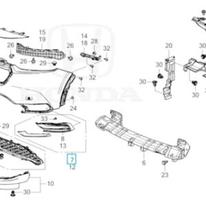 Honda HR-V 2022-2025 OSF Fog Light Garnish