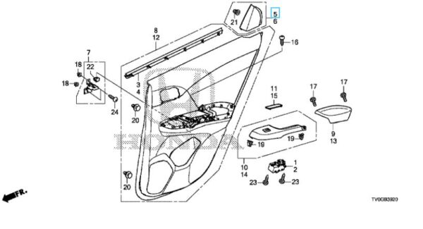 Honda Civic 2012-2016 OSR Interior Door Garnish