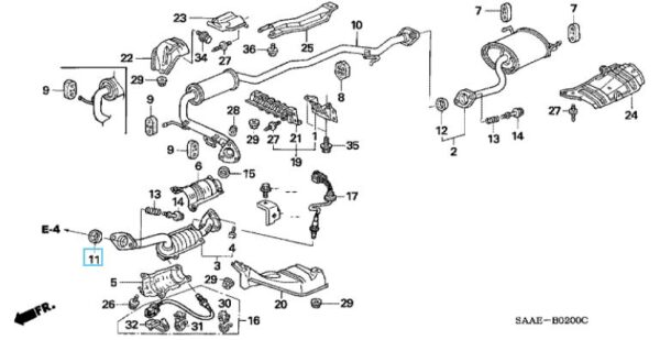 Honda Jazz 2002-2008 Down Pipe to Cat Gasket