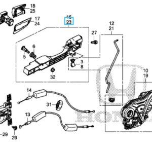 Honda Civic 2017-2021 NSR Outer Door Handle Base