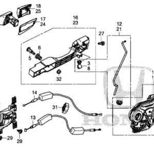 Honda Civic 2017-2021 NSR Outer Door Handle Seat