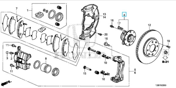 Honda Jazz Hybrid 2021-2023 Front Wheel Hub