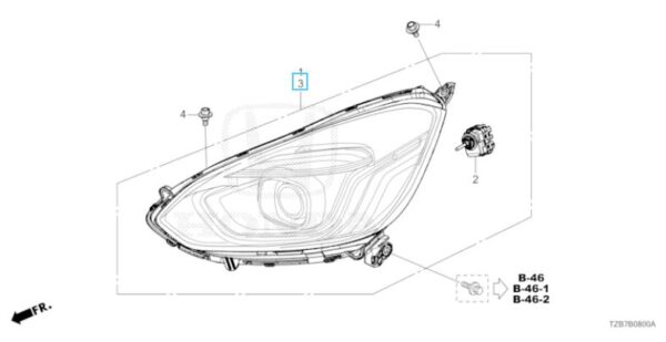 Honda Jazz E:HEV 2021-2023 Nearside Headlight