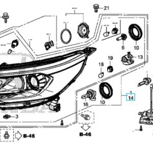 Honda CR-V 2013-2014 Nearside Halogen Headlight