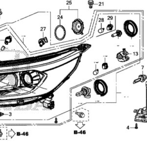 Honda CR-V EX 2015 Nearside HID Headlight