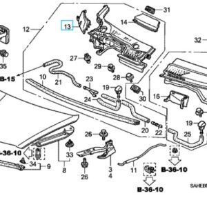 Honda Jazz 2002-2008 Offside Bonnet Hinge Cover