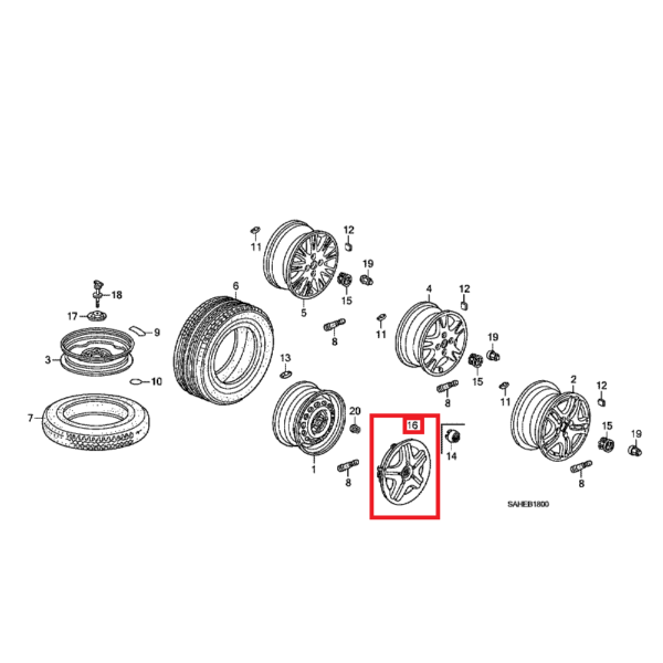 Honda Jazz 20022008 Wheel Trim Honda Direct Parts