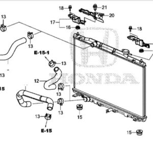 Honda CR-V Petrol 2013-2018 Upper Radiator Hose