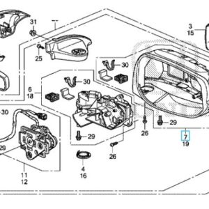 Honda Jazz 2012-2015 Offside Mirror Housing Set