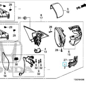 Honda Civic 2017-2021 Offside Mirror Indicator