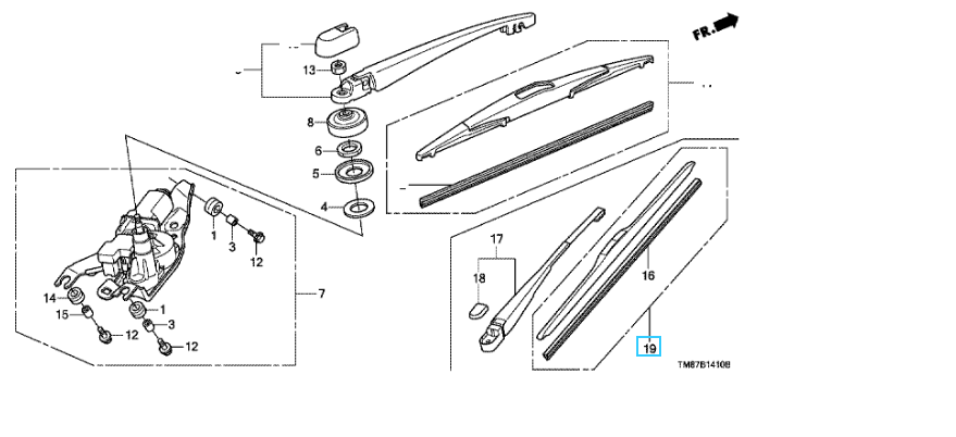 Honda Insight 2012-2013 Rear Wiper Blade