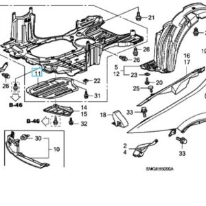 Honda Civic 3 Door 2007-2011 5 Door 2009-2011 Undertray Inspection Plate