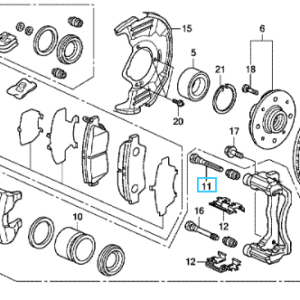Honda Various Models-Front Caliper Pin A