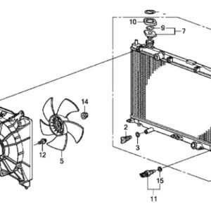 Honda Jazz 2012-2015 Radiator