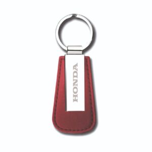 Honda Leather Keyring Red