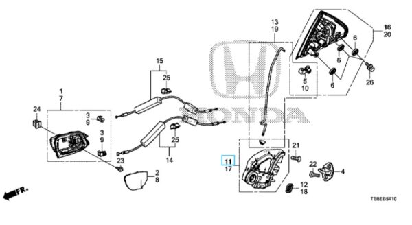 Honda Civic 2012-2016 OSR Door Latch