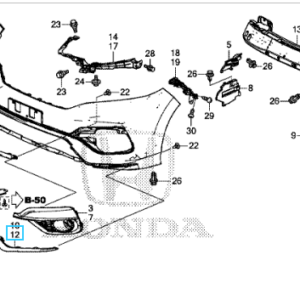 Honda Jazz 2018-2020 LHF Lower Bumper Moulding