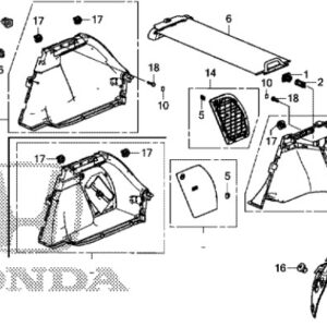 Honda Civic 2017-2021 Rear Panel Lining