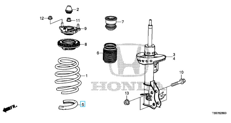 Honda Civic Tourer 2014-2017 Front Lower Spring Rubber
