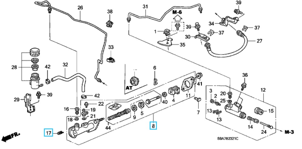 Honda CR-V Petrol 2004-2006 Clutch Master Cylinder