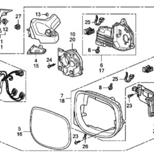 Honda Insight Offside Mirror