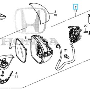 Honda Jazz Hybrid 2020 Onwards Offside Mirror