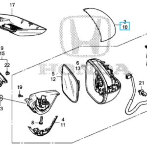 Honda Jazz Hybrid 2020-2023 Nearside Mirror Cap