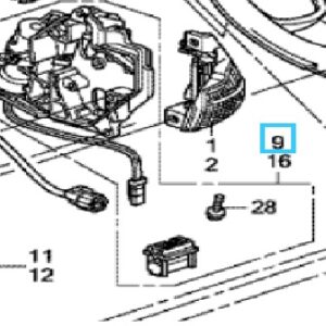 Honda Accord 2009-2015 Offside Mirror Folding Mechanism