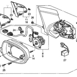 Honda Civic 2006-2011 Nearside Mirror Unit