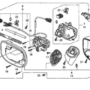 Honda Civic Hybrid 2007-2010 Offside Mirror Unit