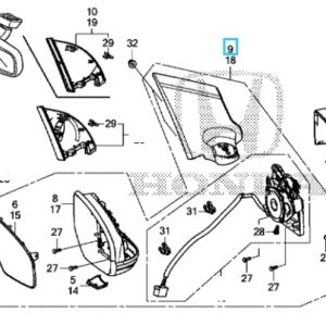 Honda Civic SE 2014-2016 Offside Mirror