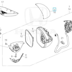 Honda Jazz E:HEV 2021-2025 Offside Painted Mirror Cover