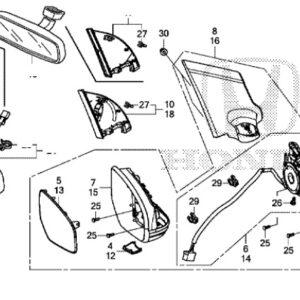 Honda Civic 2012-2016 Nearside Mirror Cover