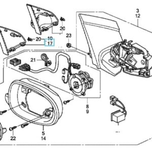 Honda Civic 2006-2011 Nearside Mirror Interior Garnish
