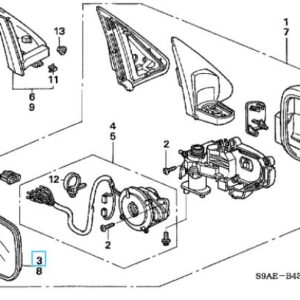 Honda CR-V 2003-2006 Offside Mirror Glass