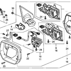 Honda CR-V 2007-2012 Nearside Mirror Glass