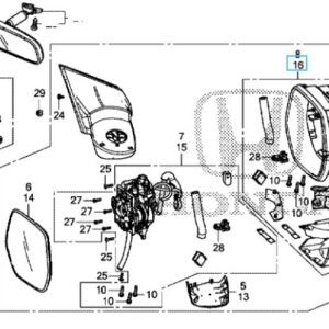 Honda CR-V 2019-2023 Nearside Mirror Housing
