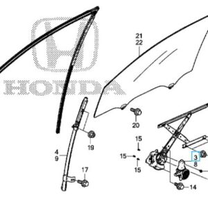Honda CR-V 2017-2018 Civic 2012-2016 OSF Window Motor