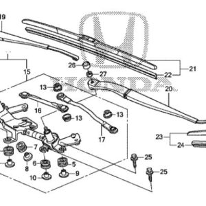 Honda Jazz 2009-2015 Front Wiper Motor