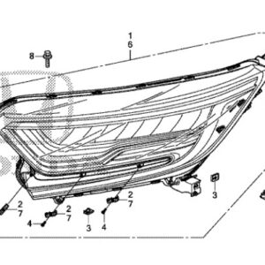 Honda CR-V 2019-2023 Nearside Headlight Mounting Bracket C