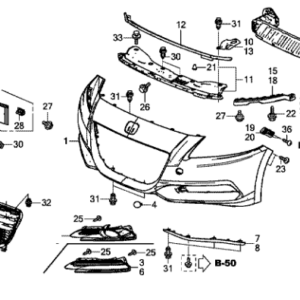 Honda CRZ 2011-2013 NS Bumper Beam