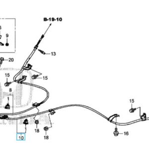 Honda Civic 2013-2016 Nearside Handbrake Cable