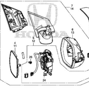 Honda CR-V 2013-2018 Nearside Mirror Garnish