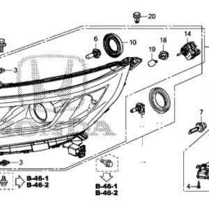 Honda CR-V ES+ 2015 N/S HID Headlight