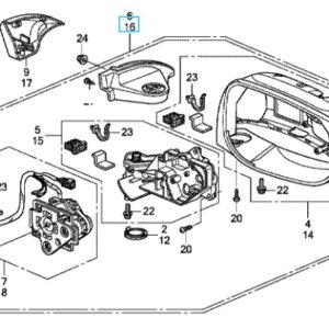 Honda Jazz 1.2 2009-2014 Nearside Mirror Unit