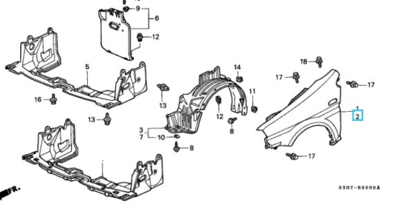 Honda HR-V 2000-2005 Nearside Front Wing